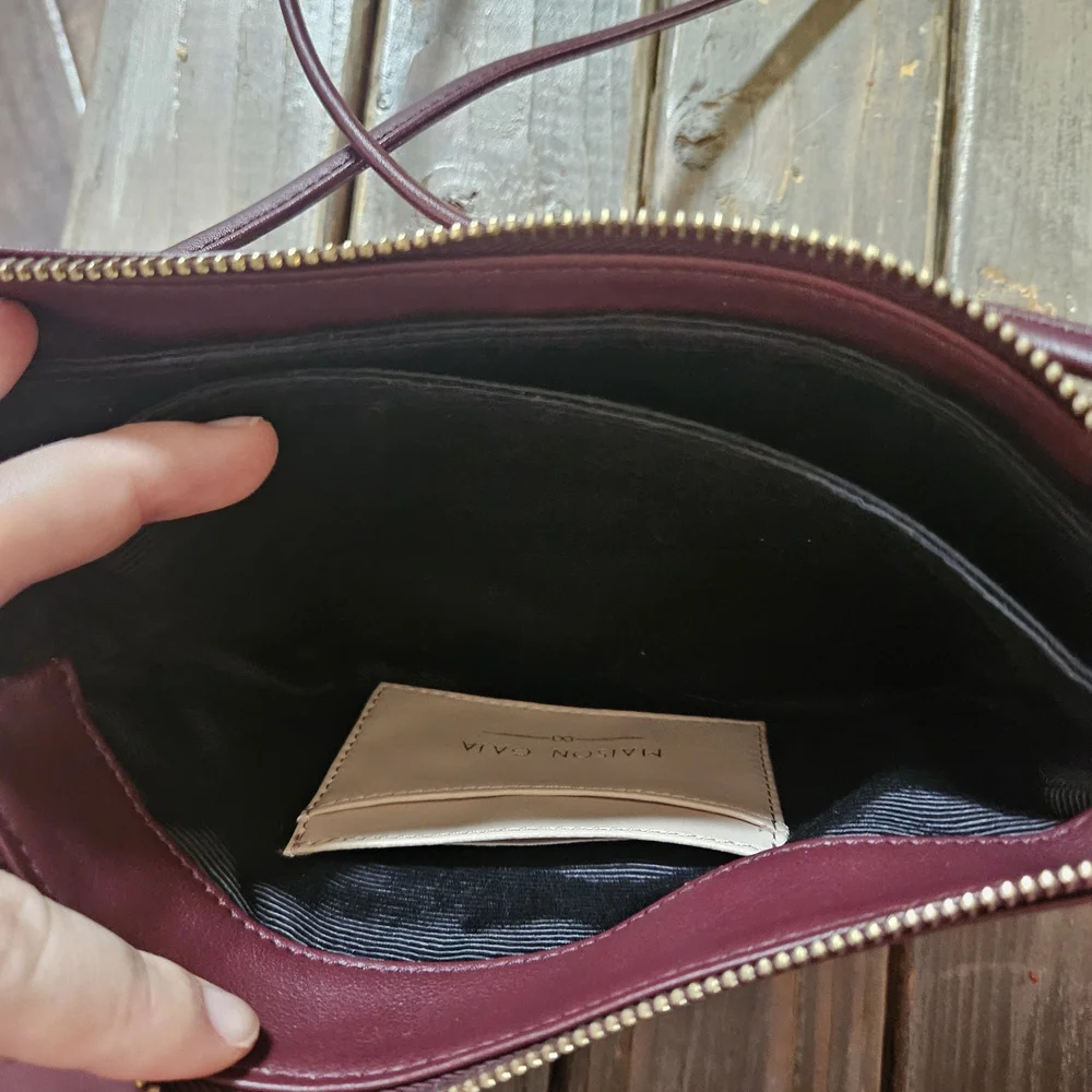 🎁🎁3/20🎁🎁Maison Gaja Elegant Burgundy Crossbody Bag - Picture 4 of 11